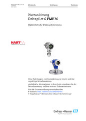 Endress+Hauser Deltapilot S FMB70 Kurzanleitung