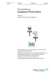 Endress+Hauser Liquiphant FTL62 Kurzanleitung