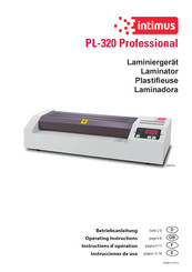 intimus PL-320 Professional Betriebsanleitung