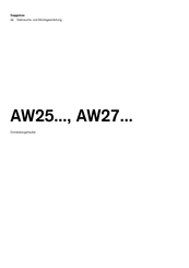 Gaggenau AW25-Serie Gebrauchs- Und Montageanleitung