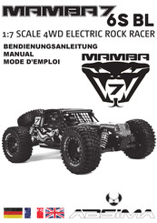 Absima Mamba 6S BL 1:7 SCALE 4WD ELECTRIC ROCK RACER Bedienungsanleitung