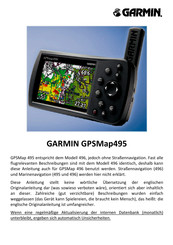 Garmin GPSMap495 Betriebsanleitung