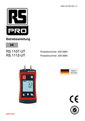 RS Pro RS 1107-UT Betriebsanleitung
