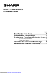 Sharp AR-C260 Benutzerhandbuch
