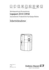 Endress+Hauser Liquiport 2010 CSP44 Betriebsanleitung/Kurzanleitung