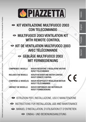 Piazzetta MULTIFUOCO 2003 Einbau- Und Bedienungsanleitung