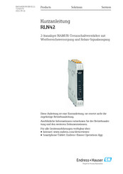Endress+Hauser RLN42 Kurzanleitung