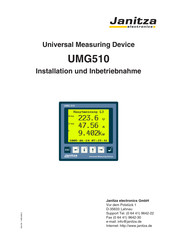 janitza UMG510 Installation Und Inbetriebnahme