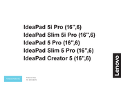 Lenovo IdeaPad Creator 5 Kurzanleitung