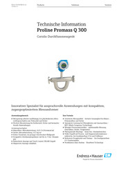 Endress+Hauser Proline Promass Q 300 Technische Information