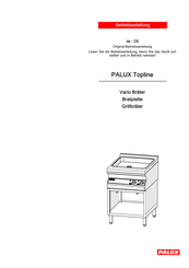 PALUX Topline Bratplatte 400 Betriebsanleitung