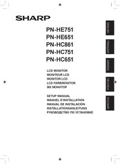 Sharp PN-HC861 Installationsanleitung
