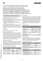 steute RF 96 ST SW917-NET Montage- Und Anschlussanleitung