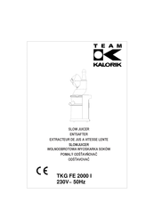 Team Kalorik TKG FE 2000 I Bedienungsanleitung