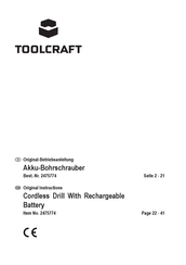 TOOLCRAFT 2475774 Originalbetriebsanleitung