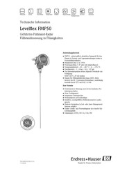 Endress+Hauser Levelflex FMP50 Technische Information