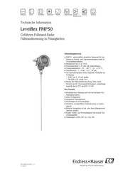 Endress+Hauser Levelflex FMP50 Technische Information