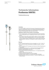Endress+Hauser Prothermo NMT81 Technische Information