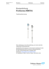 Endress+Hauser Prothermo NMT81 Kurzanleitung