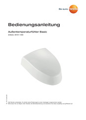 testo 801011 1-Serie Bedienungsanleitung