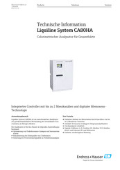 Endress+Hauser Liquiline System CA80HA Technische Information