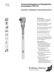 Endress+Hauser nivocompact FTW 131 Technische Information