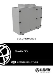 BLAUBERG Ventilatoren BlauAir CFV-Serie Betriebsanleitung