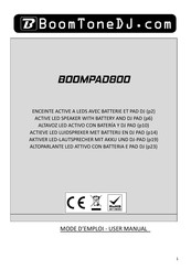 BoomToneDJ BOOMPAD 800 Bedienungsanleitung