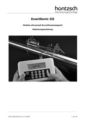 höntzsch ExactSonic III Bedienungsanleitung