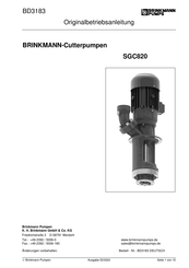 BRINKMANN PUMPS SGC820 Originalbetriebsanleitung