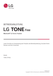 LG TONE-Free Betriebsanleitung
