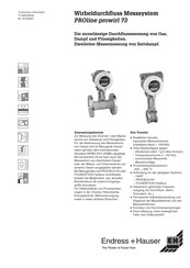 Endress+Hauser PROline prowirl 73 Technische Information