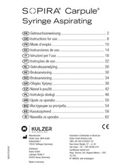KULZER SOPIRA Carpule Syringe Aspirating Gebrauchsanweisung
