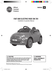 Fiat 500 Installations- Und Bedienungshandbuch