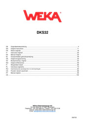 Weka DKS32 Originalbetriebsanleitung