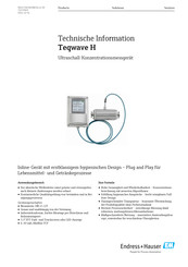 Endress+Hauser Teqwave H Technische Information