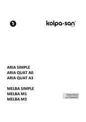 Kolpa-san MELBA SIMPLE Bedienungsanleitung