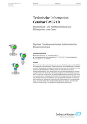 Endress+Hauser Cerabar PMC71B Technische Information