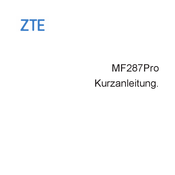 ZTE MF287Pro Kurzanleitung
