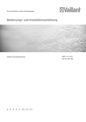 Vaillant VWZ 3 / 6 / 9 EI Bedienungs- Und Installationsanleitung