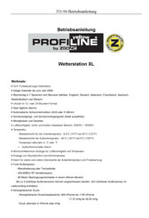 Zgonc yellow profiline Wetterstation XL Betriebsanleitung