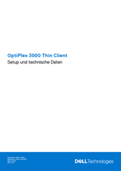 Dell OptiPlex 3000 Thin Client Einrichtung Und Technische Daten