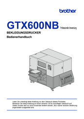 Brother GTX600NB Bedienerhandbuch