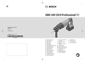 Bosch GBH 18V-26 D Professional Originalbetriebsanleitung