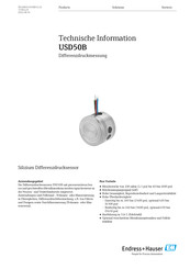 Endress+Hauser USD50B Technische Information