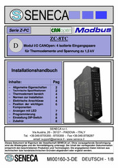 Seneca ZC-8TC Installations-Handbuch