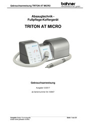 Bahner Feinwerktechnik TRITON AT MICRO Gebrauchsanweisung