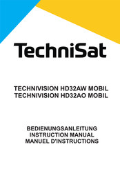 TechniSat TECHNIVISION HD32AO MOBIL Bedienungsanleitung