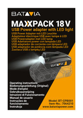 Batavia Maxxpack 18V BT-CPB001 Bedienungsanleitung
