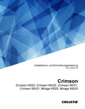Christie Crimson WU25 Installations- Und Einrichtungsanleitung